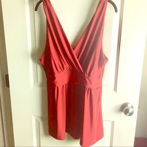 Torrid Tank Top Fitted Waist Cherry Red Size 2